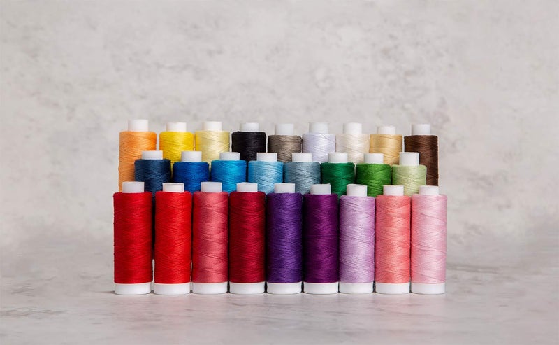 Connecting Threads 100% Cotton Essential Thread Set - 26 Spools 220 Yards Each with Carrier - Image 2